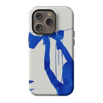 Blue trendy iPhone 14 Pro case