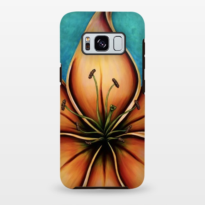 Galaxy S8 plus StrongFit Fire Lily  by Denise Cassidy Wood