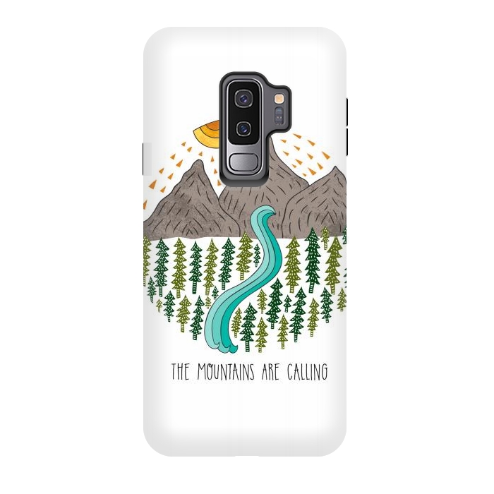 Galaxy S9 plus StrongFit Mountains Are Calling by Pom Graphic Design