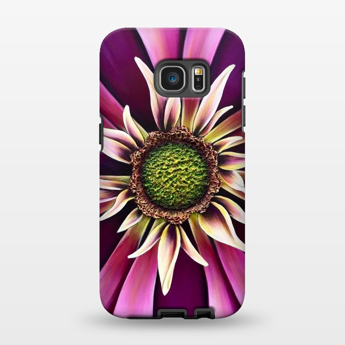 Galaxy S7 EDGE StrongFit Pink Burst by Denise Cassidy Wood