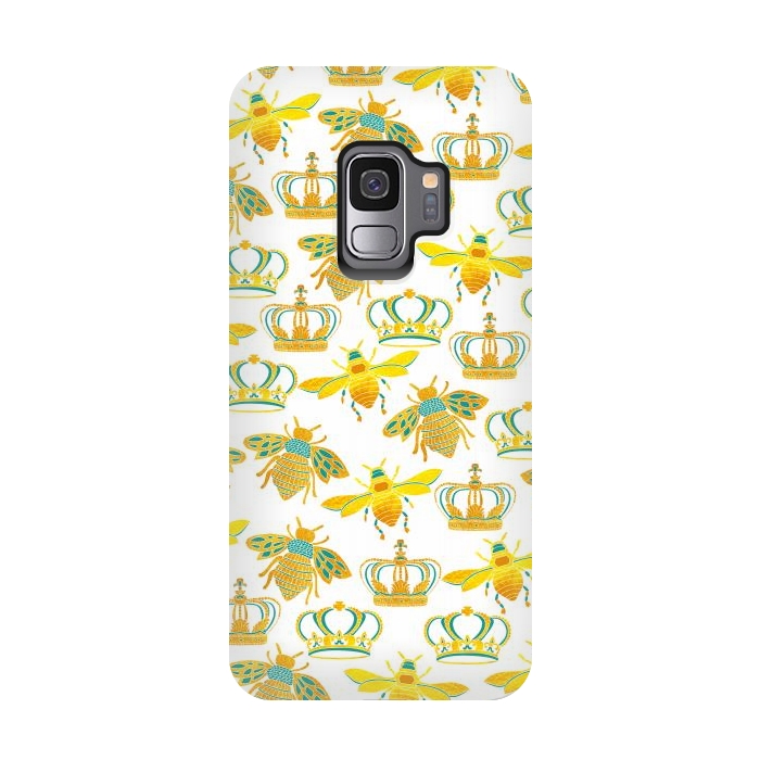 Galaxy S9 StrongFit Royal Bees by Pom Graphic Design