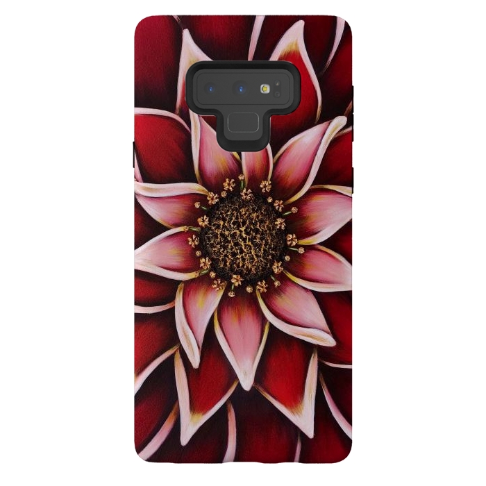 Galaxy Note 9 StrongFit Valentine Dahlia by Denise Cassidy Wood