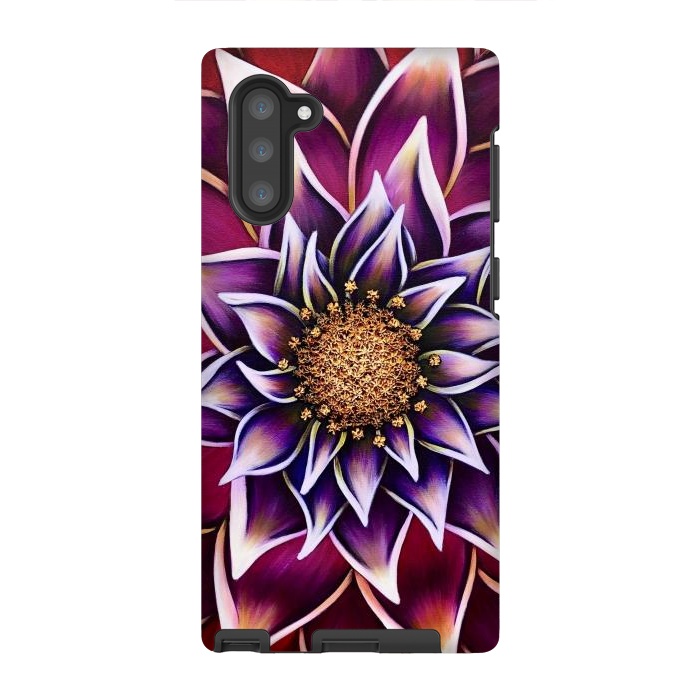 Galaxy Note 10 StrongFit Gilded Dahlia by Denise Cassidy Wood