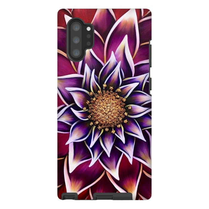 Galaxy Note 10 plus StrongFit Gilded Dahlia by Denise Cassidy Wood