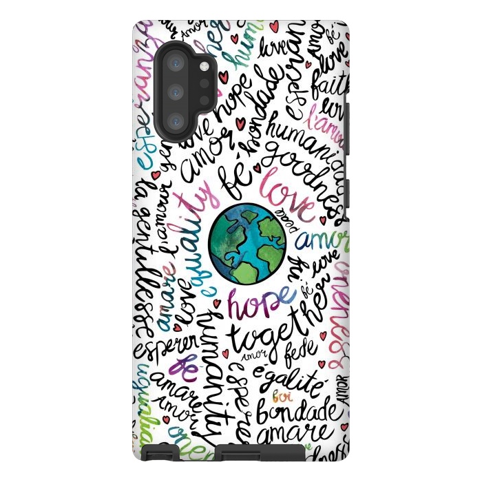 Galaxy Note 10 plus StrongFit Inspirational World II by Pom Graphic Design