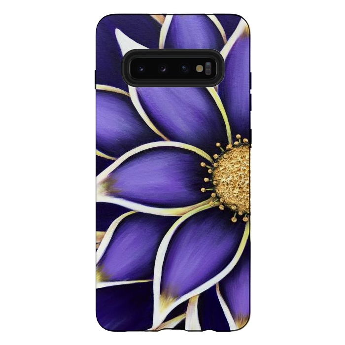 Galaxy S10 plus StrongFit Purple Passion II by Denise Cassidy Wood