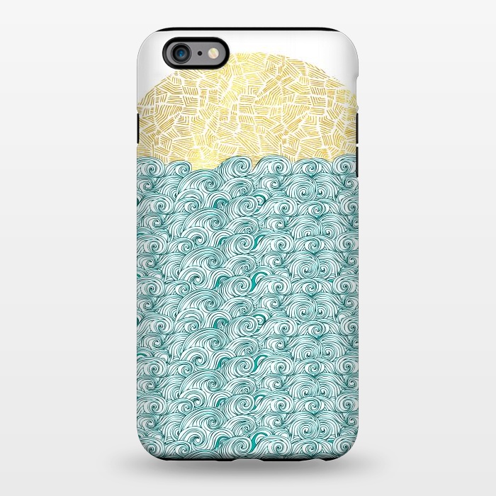 iPhone 6/6s plus StrongFit Sea Waves Sun by Pom Graphic Design
