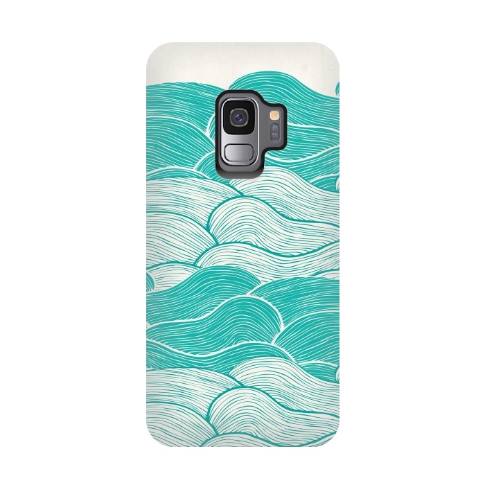 Galaxy S9 StrongFit The Calm And Stormy Seas II by Pom Graphic Design