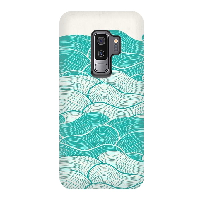 Galaxy S9 plus StrongFit The Calm And Stormy Seas II by Pom Graphic Design