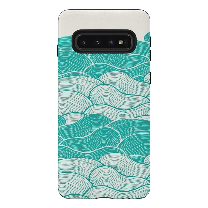 Galaxy S10 StrongFit The Calm And Stormy Seas II by Pom Graphic Design