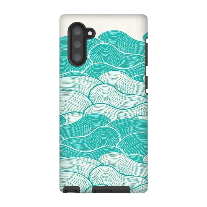Galaxy Note 10 StrongFit The Calm And Stormy Seas II by Pom Graphic Design
