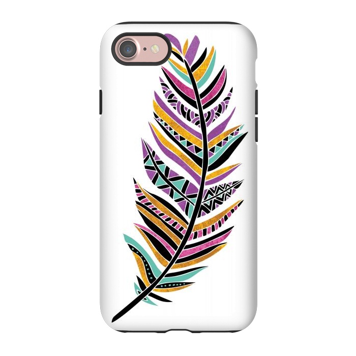 iPhone 7 StrongFit Dreamy Feathers by Pom Graphic Design
