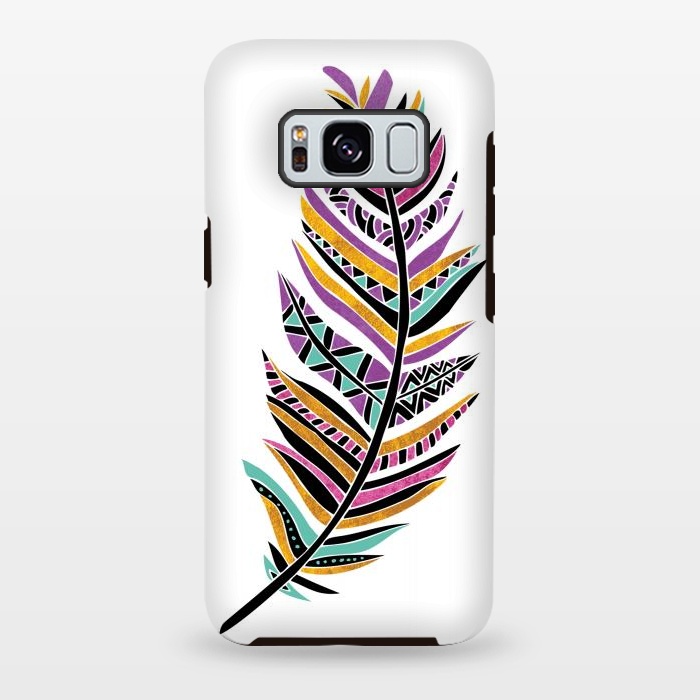 Galaxy S8 plus StrongFit Dreamy Feathers by Pom Graphic Design
