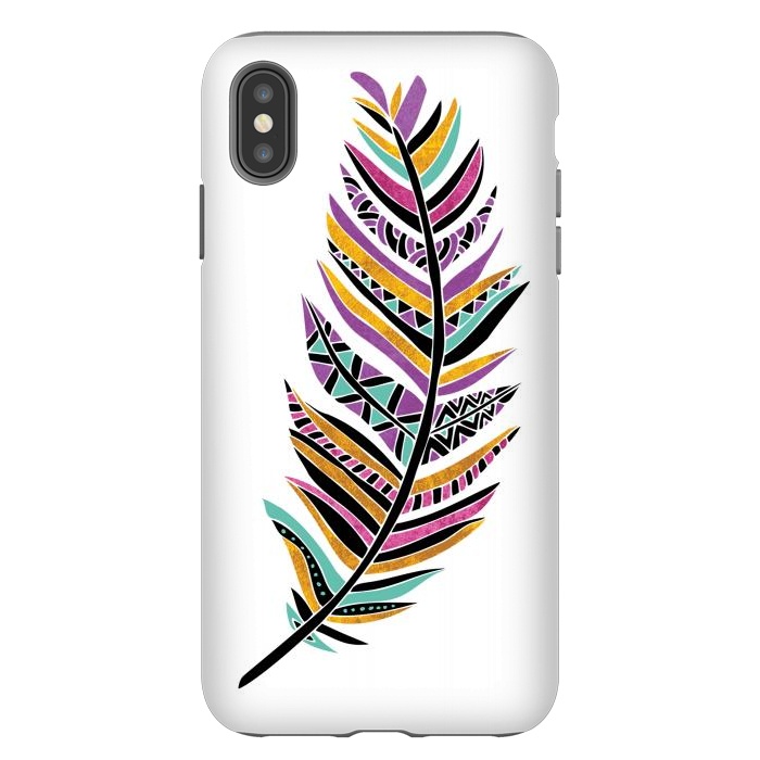 iPhone Xs Max StrongFit Dreamy Feathers by Pom Graphic Design