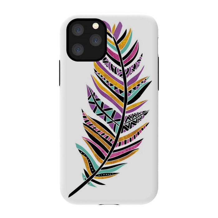 iPhone 11 Pro StrongFit Dreamy Feathers by Pom Graphic Design