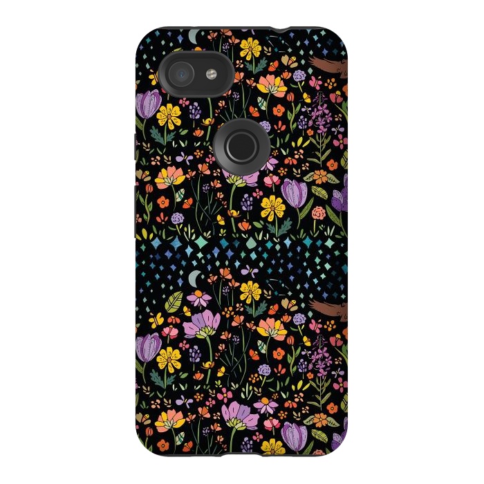 Pixel 3AXL StrongFit Whimsical Night Forest by Pom Graphic Design