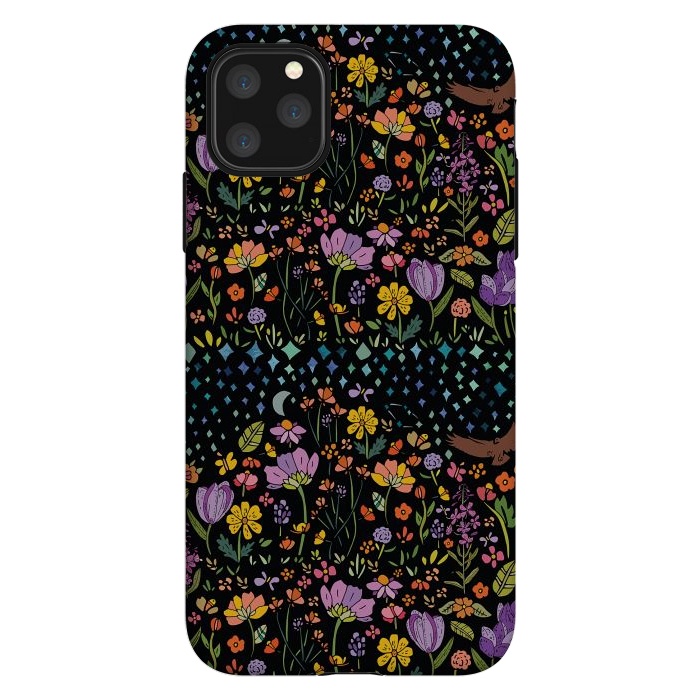 iPhone 11 Pro Max StrongFit Whimsical Night Forest by Pom Graphic Design