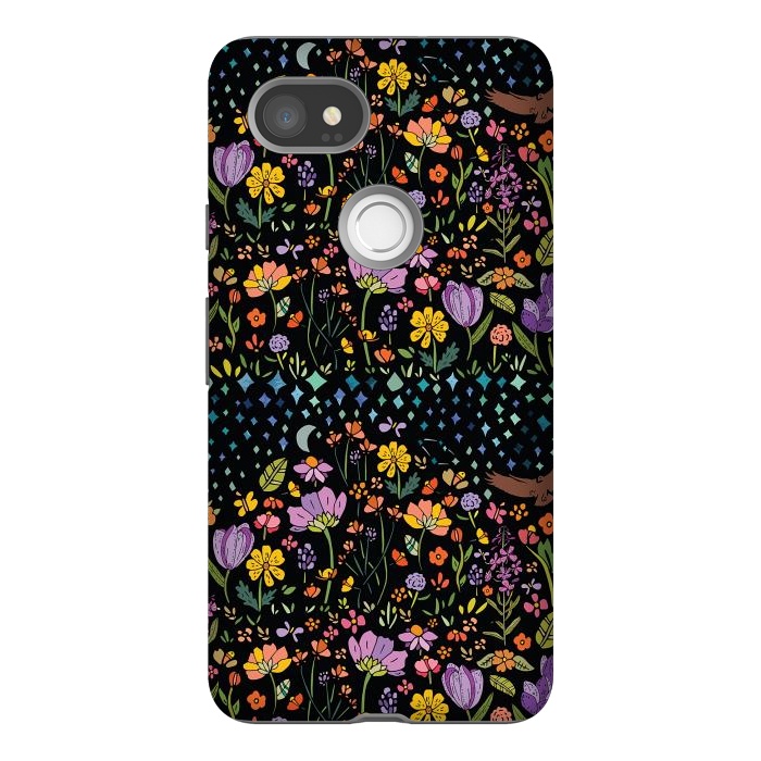 Pixel 2XL StrongFit Whimsical Night Forest by Pom Graphic Design
