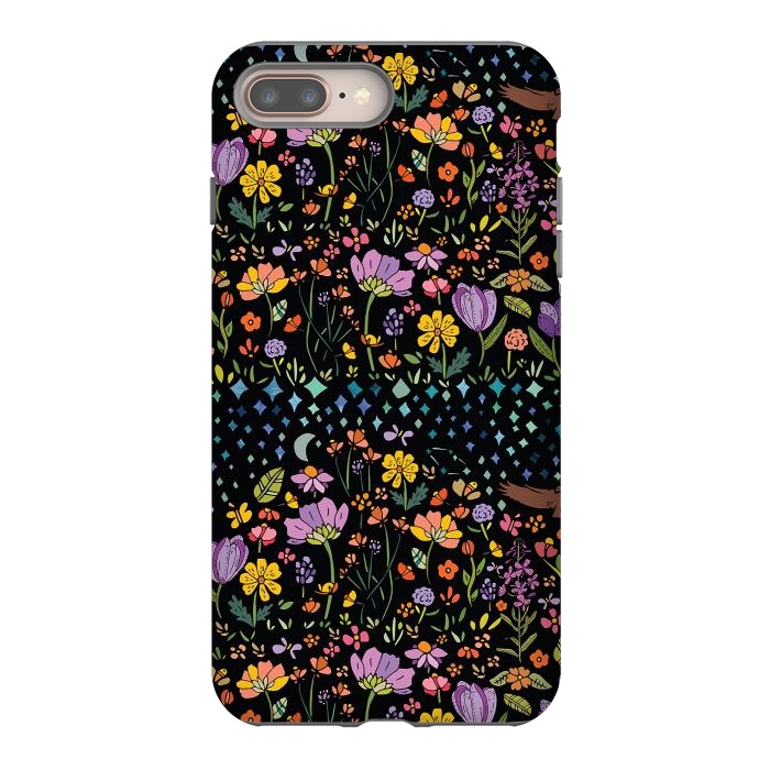 iPhone 7 plus StrongFit Whimsical Night Forest by Pom Graphic Design