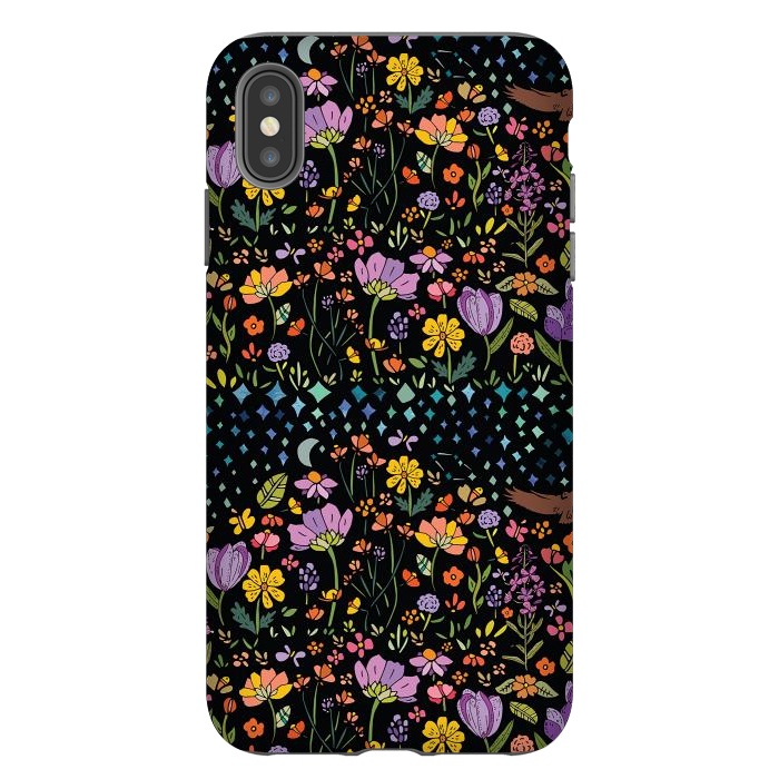 iPhone Xs Max StrongFit Whimsical Night Forest by Pom Graphic Design