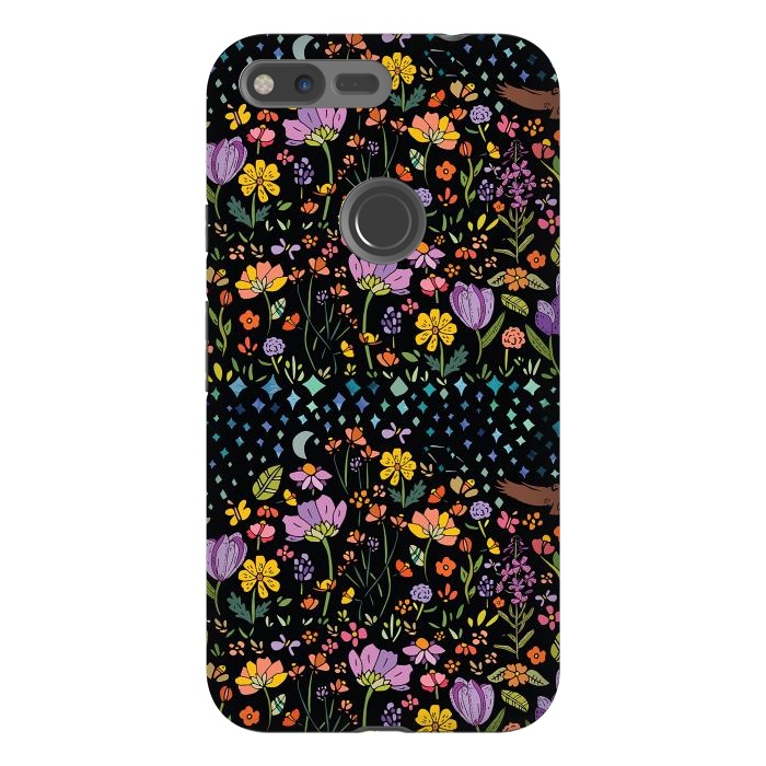 Pixel XL StrongFit Whimsical Night Forest by Pom Graphic Design