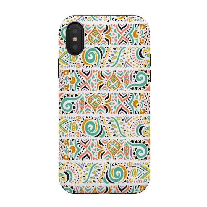 iPhone Xs / X StrongFit Jungle doodles day by Pom Graphic Design