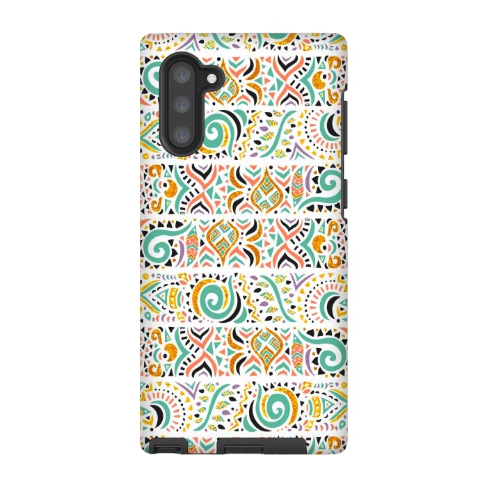 Galaxy Note 10 StrongFit Jungle doodles day by Pom Graphic Design
