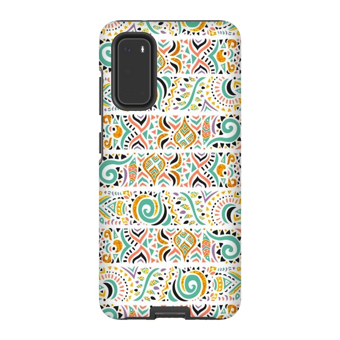 Galaxy S20 StrongFit Jungle doodles day by Pom Graphic Design