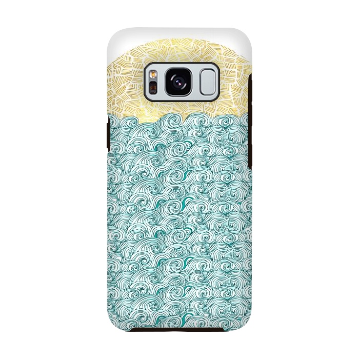 Galaxy S8 StrongFit Ocean waves  by Pom Graphic Design