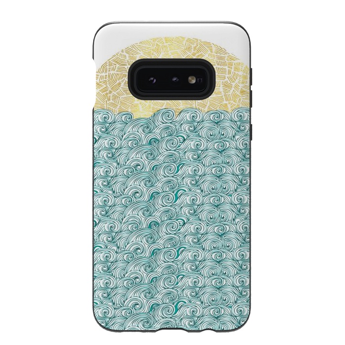 Galaxy S10e StrongFit Ocean waves  by Pom Graphic Design