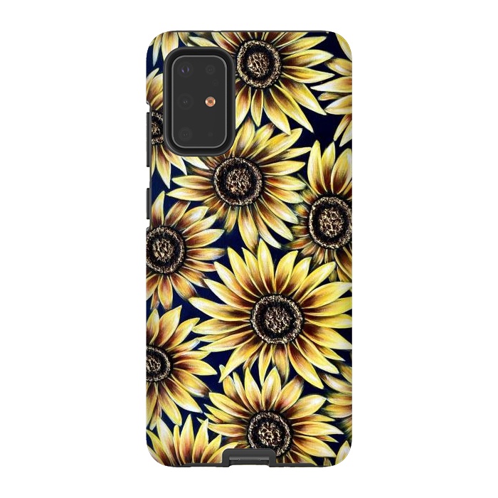 Galaxy S20 Plus StrongFit Sunflowers by Denise Cassidy Wood