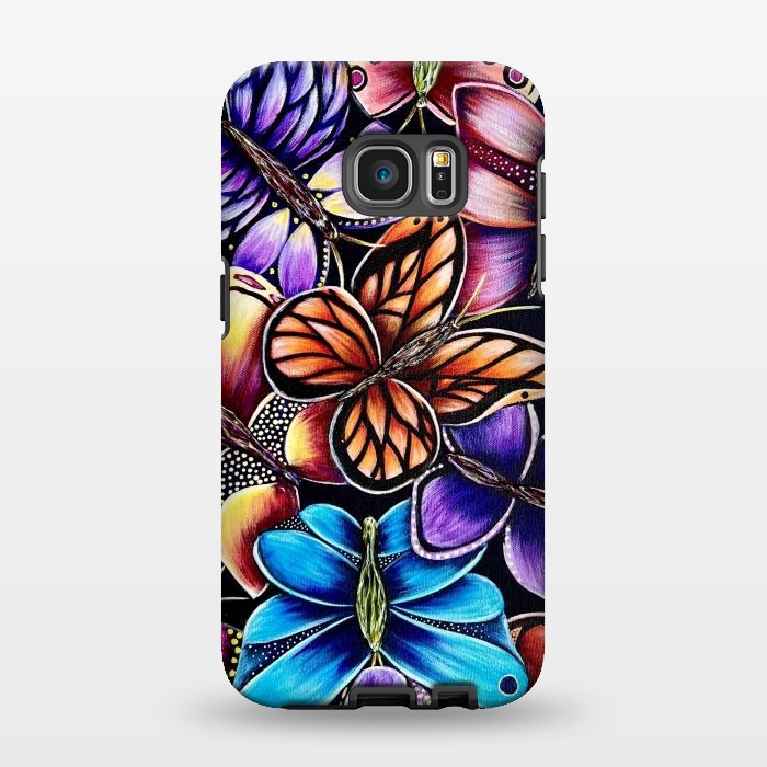 Galaxy S7 EDGE StrongFit Butterflies by Denise Cassidy Wood