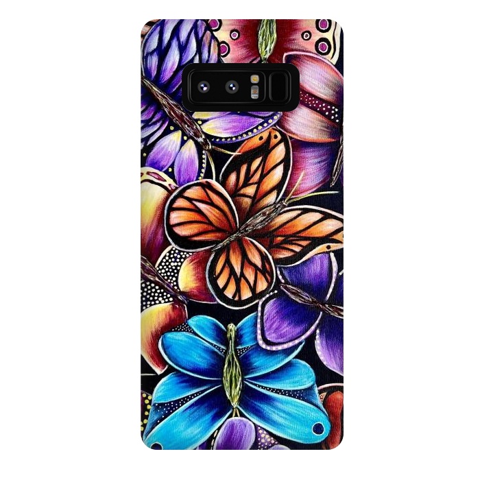 Galaxy Note 8 StrongFit Butterflies by Denise Cassidy Wood