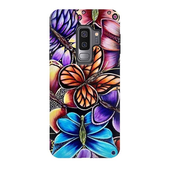 Galaxy S9 plus StrongFit Butterflies by Denise Cassidy Wood