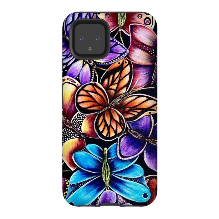 Pixel 4 StrongFit Butterflies by Denise Cassidy Wood