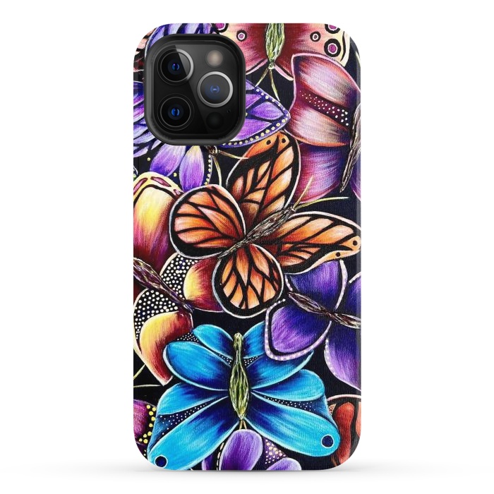 iPhone 12 Pro StrongFit Butterflies by Denise Cassidy Wood