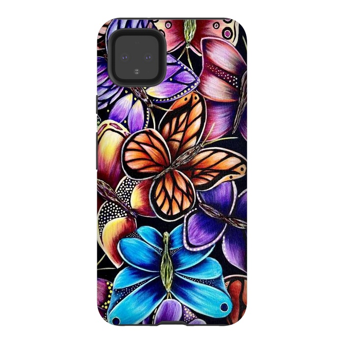 Pixel 4XL StrongFit Butterflies by Denise Cassidy Wood