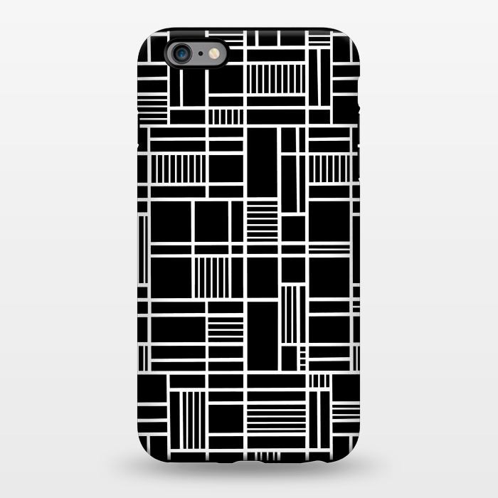 iPhone 6/6s plus StrongFit Map Outline Black 45 White by Project M