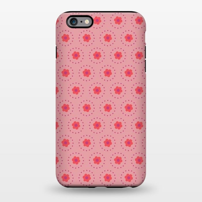 iPhone 6/6s plus StrongFit Pink Circular Floral by Rosie Simons