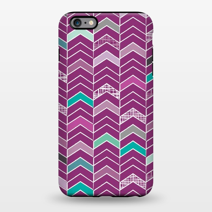 iPhone 6/6s plus StrongFit Chevron Purple by Rosie Simons