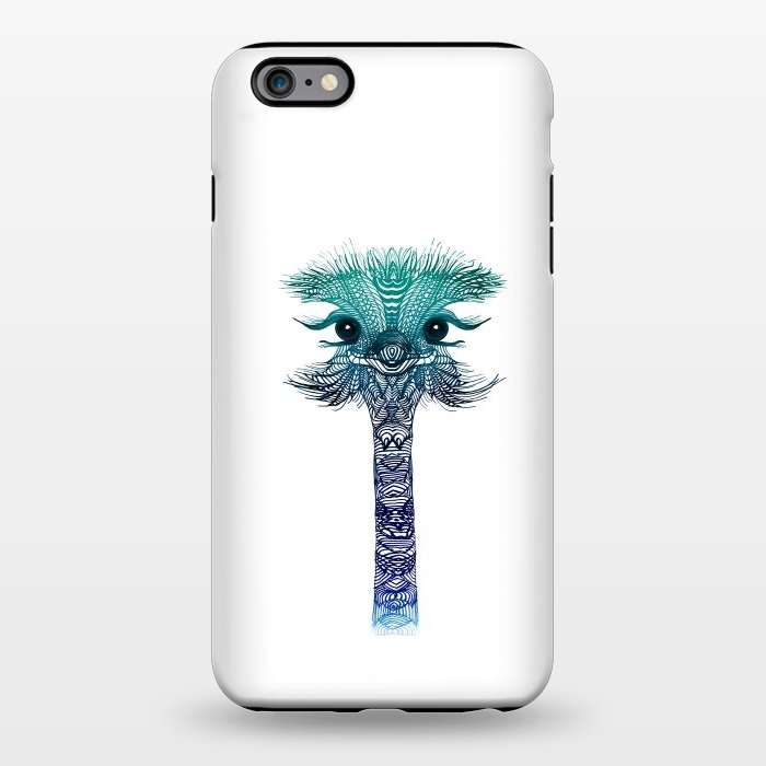 iPhone 6/6s plus StrongFit Ostrich Strigel Blue Mint by Monika Strigel