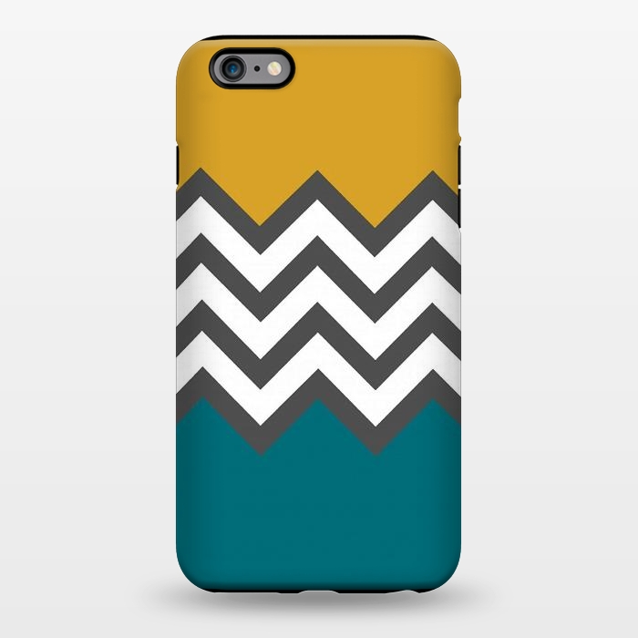 iPhone 6/6s plus StrongFit Color Blocked Chevron Mustard by Josie Steinfort 