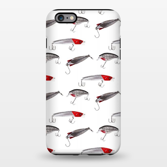 iPhone 6/6s plus StrongFit Red & Silver lures by Trinity Mitchell Art