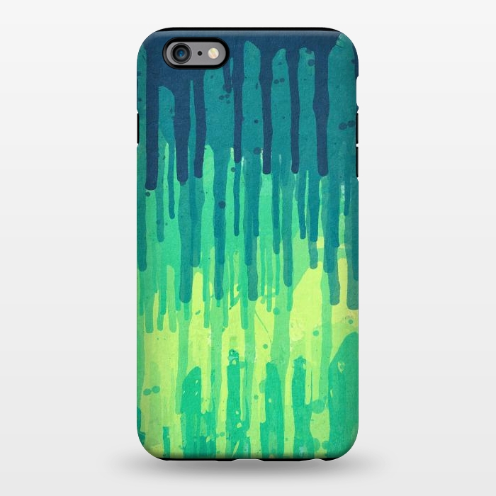 iPhone 6/6s plus StrongFit Green Grunge Color Splatter Graffiti Backstreet Wall by Philipp Rietz