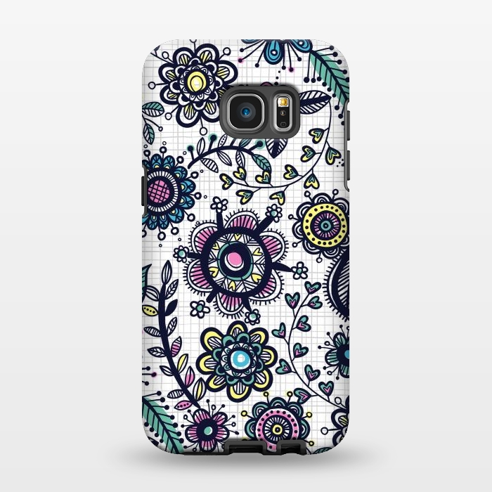 Galaxy S7 EDGE StrongFit linea floral by Laura Grant