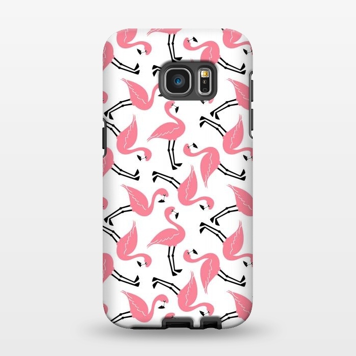 Galaxy S7 EDGE StrongFit Flamingos by Martina
