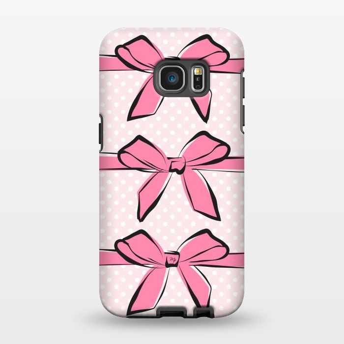 Galaxy S7 EDGE StrongFit Pink Bows by Martina