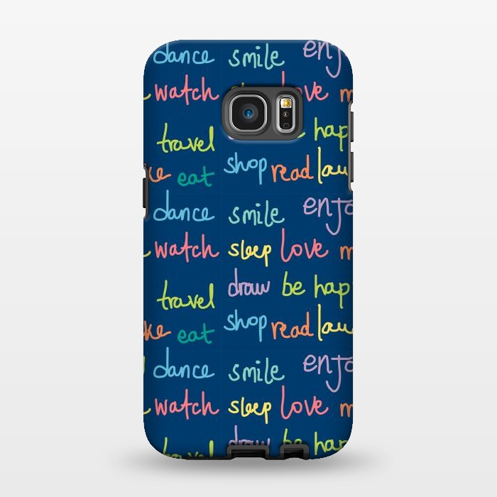 Galaxy S7 EDGE StrongFit Happy Typo by MaJoBV