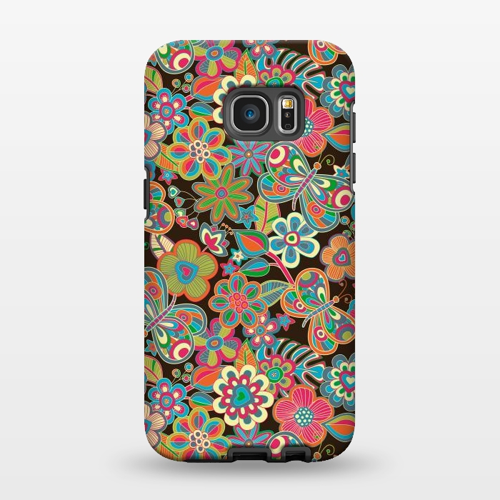 Galaxy S7 EDGE StrongFit My Butterflies and Flowers by Julia Grifol