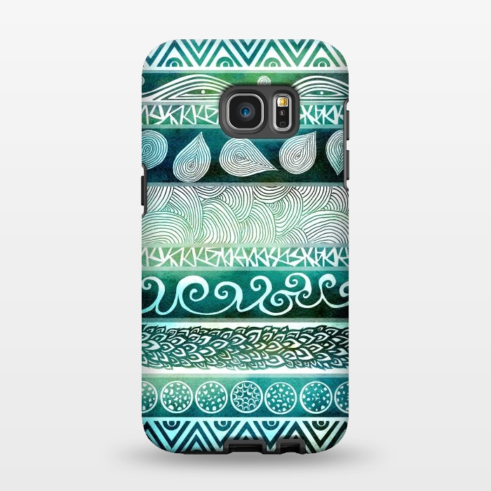 Galaxy S7 EDGE StrongFit Dreamy Tribal by Pom Graphic Design